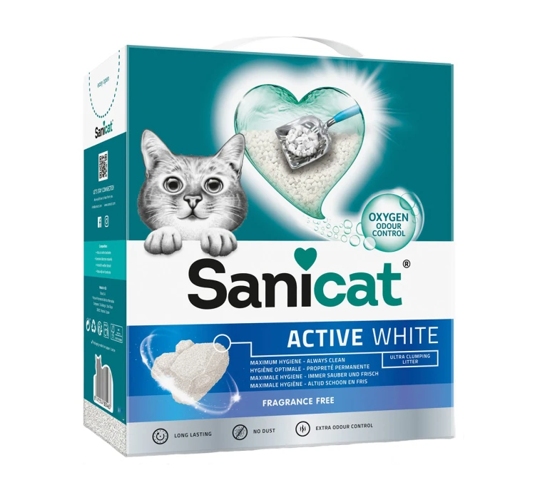 Sanicat Active White Ultra Clumping Λευκή Άμμος Μπετονίτη Χωρίς Άρωμα 3 Sanicat Active White Ultra Clumping Λευκή Άμμος Μπετονίτη Χωρίς Άρωμα
