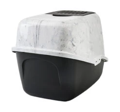 Savic Marble Κλειστή Τουαλέτα 56x39x38.5cm Μαύρο -Gatoskilo Petshop Store savic marble klisti toualeta 56x39x385cm mavro 3