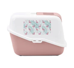 Savic Nestor Impression Flamingo Κλειστή Τουαλέτα 56x39x38.5cm -Gatoskilo Petshop Store savic nestor impression flamingo klisti toualeta 56x39x385cm 2