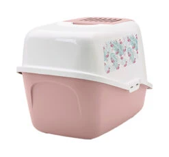Savic Nestor Impression Flamingo Κλειστή Τουαλέτα 56x39x38.5cm -Gatoskilo Petshop Store savic nestor impression flamingo klisti toualeta 56x39x385cm 3