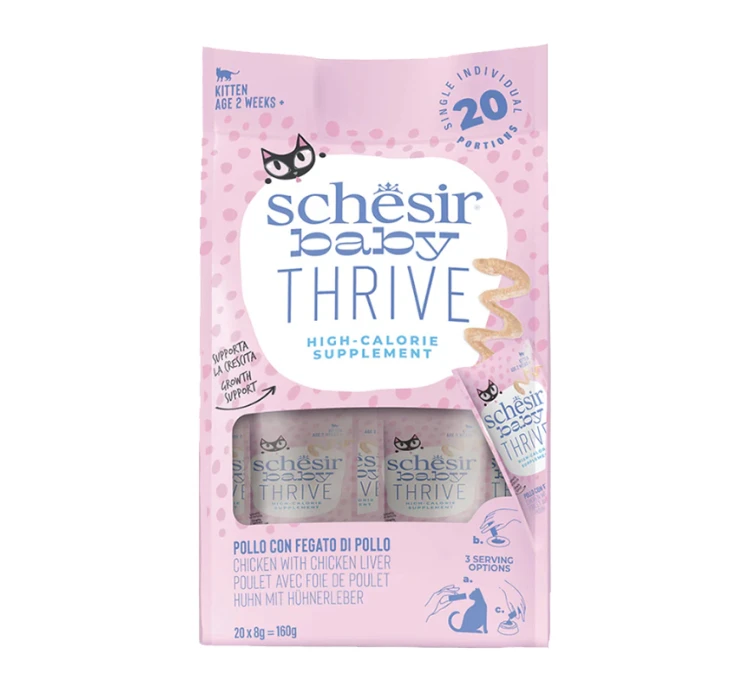 Schesir Baby Cat Pouch Thrive Mousse Κοτόπουλο με Συκώτι 20x8gr 3 Schesir Baby Cat Pouch Thrive Mousse Κοτόπουλο με Συκώτι 20x8gr