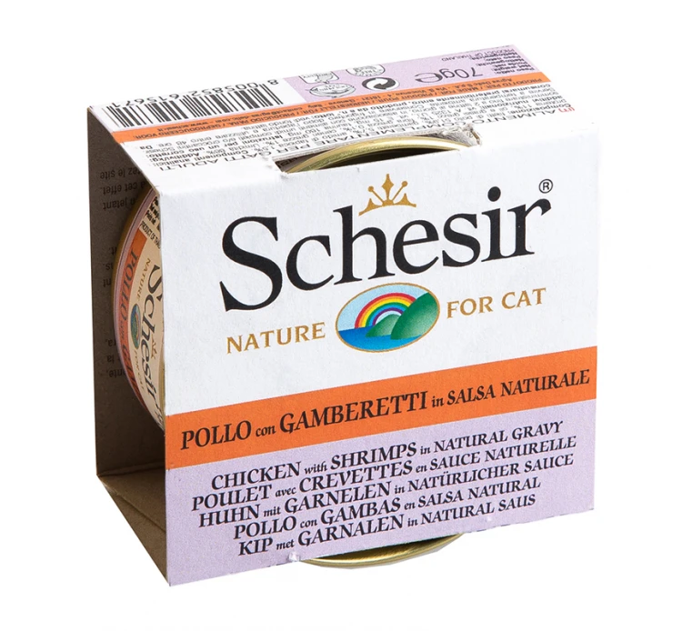 Schesir Cat Natural Gravy Sauce Κοτόπουλο με Γαρίδες 70gr 3 Schesir Cat Natural Gravy Sauce Κοτόπουλο με Γαρίδες 70gr