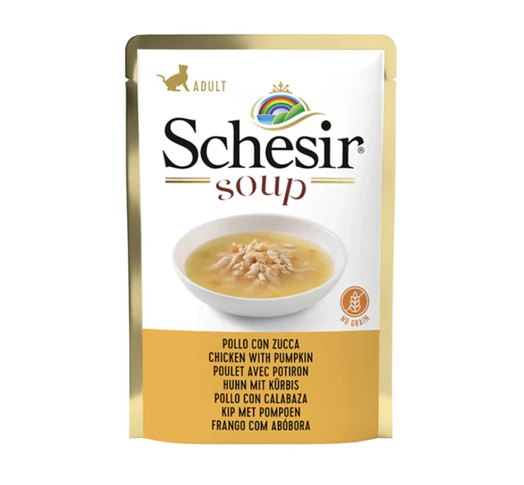 Schesir Cat Soup Κοτόπουλο & Κολοκύθα 85gr 3 Schesir Cat Soup Κοτόπουλο & Κολοκύθα 85gr