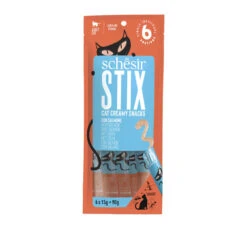 Schesir Cat Stix Pouch Treats Salmon 6x15gr Κρέμα Σολομός