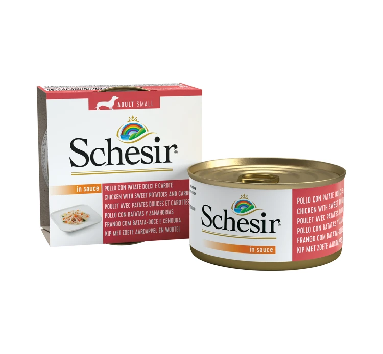 Schesir Small Dog Κοτόπουλο με Γλυκοπατάτα & Καρότο 85gr 4 Schesir Small Dog Κοτόπουλο με Γλυκοπατάτα & Καρότο 85gr - Image 2