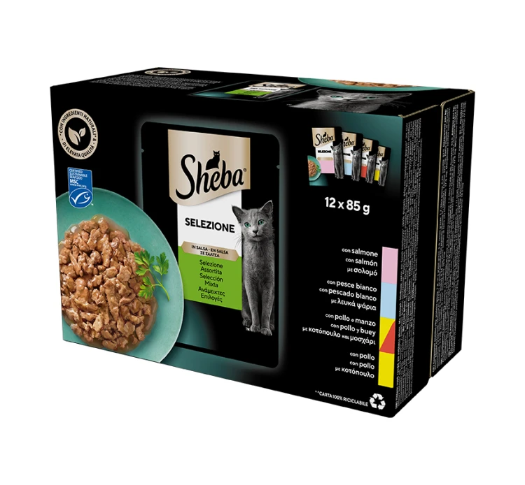 Sheba Selezione Mixed σε Σάλτσα 12x85gr 3 Sheba Selezione Mixed σε Σάλτσα 12x85gr