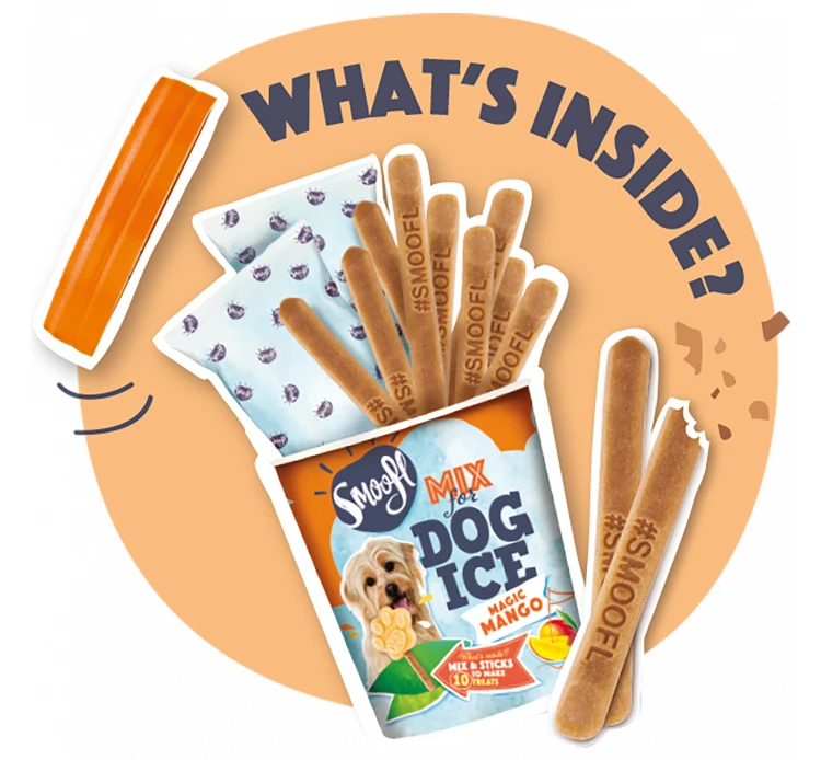 Smoofl Adult Μείγμα για Παγωτό Σκύλου Μάνγκο 100gr & 10 Sticks 4 Smoofl Adult Μείγμα για Παγωτό Σκύλου Μάνγκο 100gr & 10 Sticks - Image 2