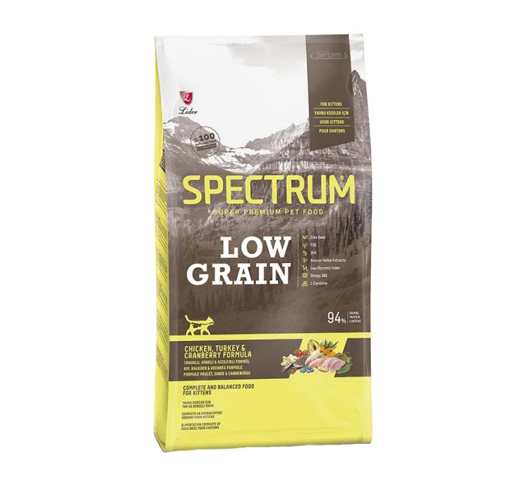 Spectrum Low Grain Kitten Chicken, Turkey & Cranberry 12kg 3 Spectrum Low Grain Kitten Chicken, Turkey & Cranberry 12kg