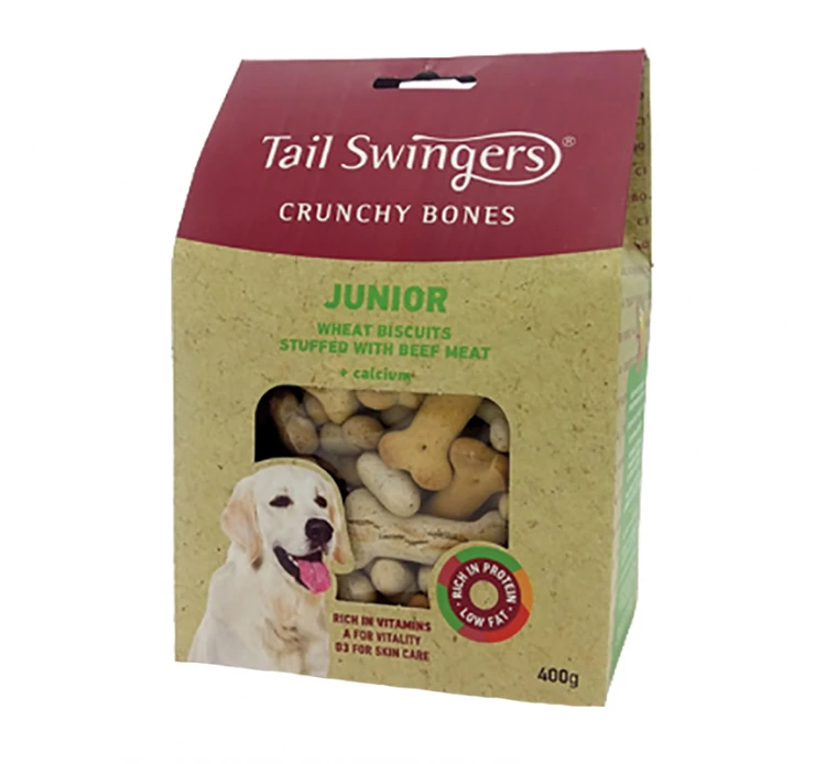 Tail Swingers Μπισκότα Crunchy Bones Junior 400gr 3 Tail Swingers Μπισκότα Crunchy Bones Junior 400gr