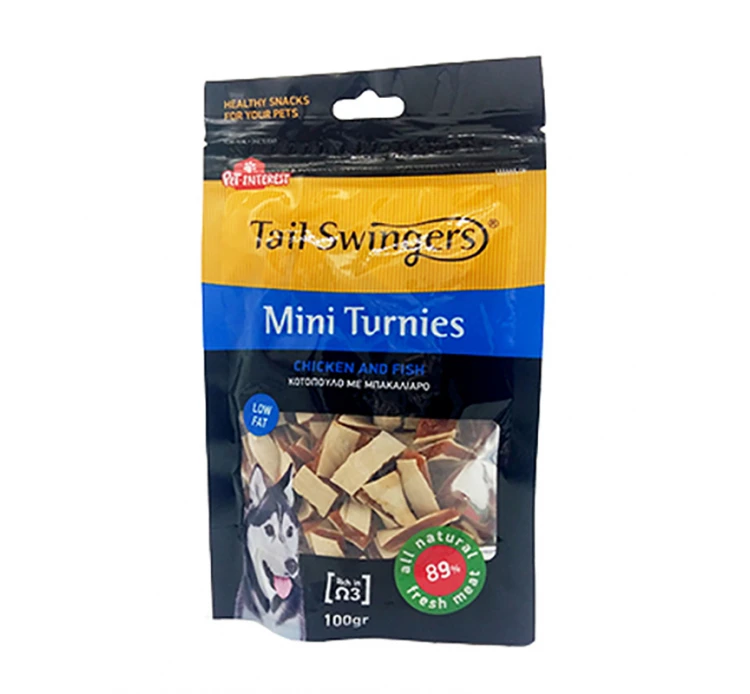Tail Swingers Μπουκίτσες με Κοτόπουλο & Ψάρι 100gr 3 Tail Swingers Μπουκίτσες με Κοτόπουλο & Ψάρι 100gr