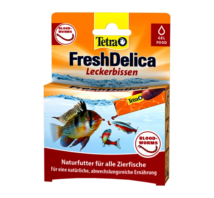Tetra Fresh Delica Blood Worms Λιχουδιές για Τροπικά Ψάρια σε Gel 48gr 3 Tetra Fresh Delica Blood Worms Λιχουδιές για Τροπικά Ψάρια σε Gel 48gr