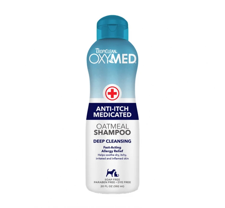 Tropiclean Oxymed Anti-Itch Medicated Oatmeal Shampoo 592ml 3 Tropiclean Oxymed Anti-Itch Medicated Oatmeal Shampoo 592ml