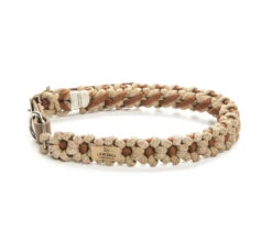 Unicord Χειροποίητο Κολάρο - Περιλαίμιο Σκύλου Flower Power Desert-Μπεζ-Καφέ