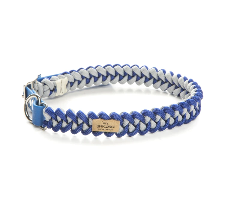 Unicord Χειροποίητο Κολάρο - Περιλαίμιο Σκύλου SharkTeeth Γκρι-Μπλε 3 Unicord Χειροποίητο Κολάρο - Περιλαίμιο Σκύλου SharkTeeth Γκρι-Μπλε