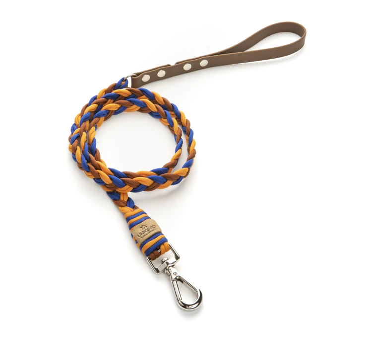 Unicord Χειροποίητος Οδηγός Braid Μπλε-Μανταρινί-Καφέ 25kg+ 3 Unicord Χειροποίητος Οδηγός Braid Μπλε-Μανταρινί-Καφέ 25kg+