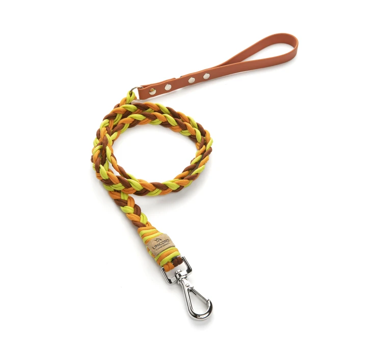 Unicord Χειροποίητος Οδηγός Braid Lime-Μανταρινί-Καφέ 25kg+ 3 Unicord Χειροποίητος Οδηγός Braid Lime-Μανταρινί-Καφέ 25kg+