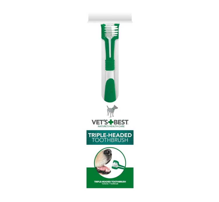 Vet's Best Triple Headed Toothbrush Οδοντόβουρτσα 3 Vet's Best Triple Headed Toothbrush Οδοντόβουρτσα