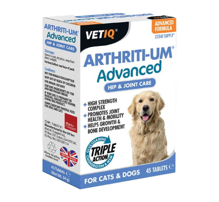 VetIQ Arthriti-UM Advanced Cats & Dogs 45tabs 3 VetIQ Arthriti-UM Advanced Cats & Dogs 45tabs