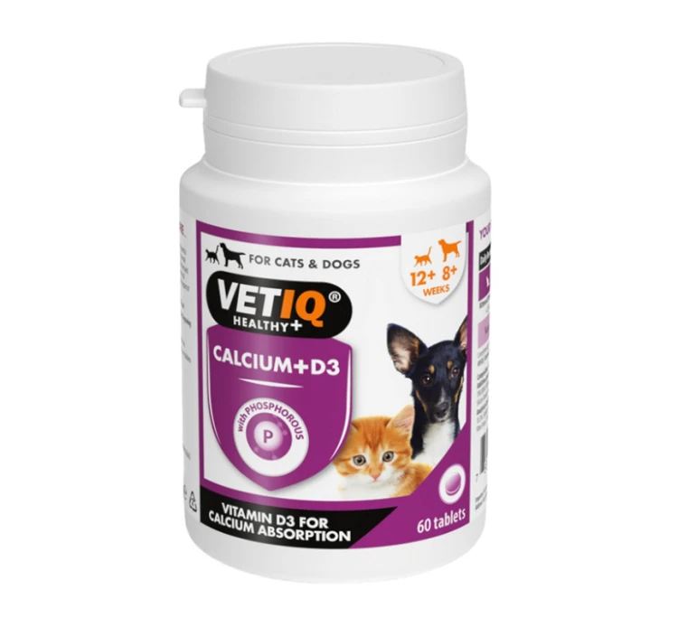 VetIQ Calcium & D3 Cats & Dogs Ασβέστιο & Φώσφορος 60tabs 3 VetIQ Calcium & D3 Cats & Dogs Ασβέστιο & Φώσφορος 60tabs