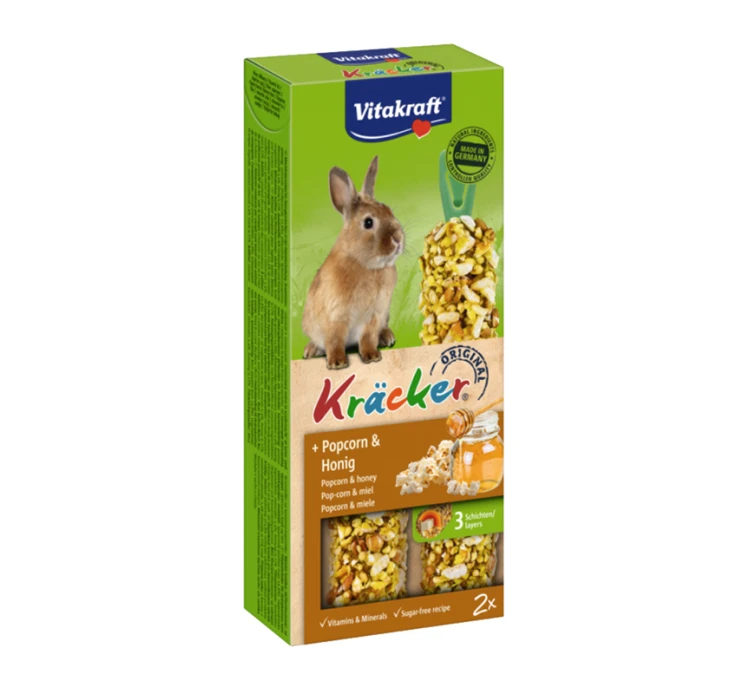 Vitakraft Krackers Duo Ποπκορν & Μέλι για Κουνέλια 2τμχ 3 Vitakraft Krackers Duo Ποπκορν & Μέλι για Κουνέλια 2τμχ