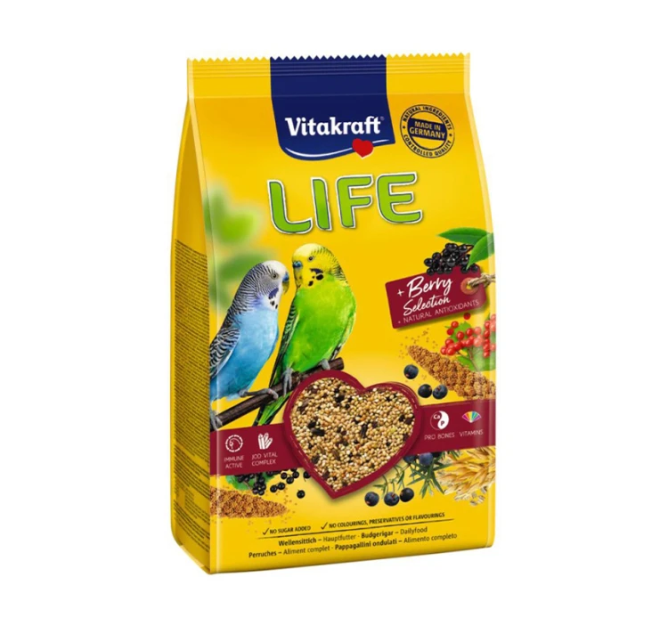 Vitakraft Life Power Of Nature Τροφή για Παπαγαλάκια 800gr 3 Vitakraft Life Power Of Nature Τροφή για Παπαγαλάκια 800gr