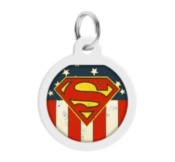 Wau Dog Μεταλλική Ταυτότητα 25mm Superman America με Smart ID
