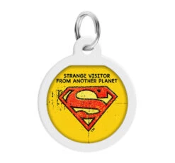 Wau Dog Μεταλλική Ταυτότητα 25mm Superman Vintage με Smart ID