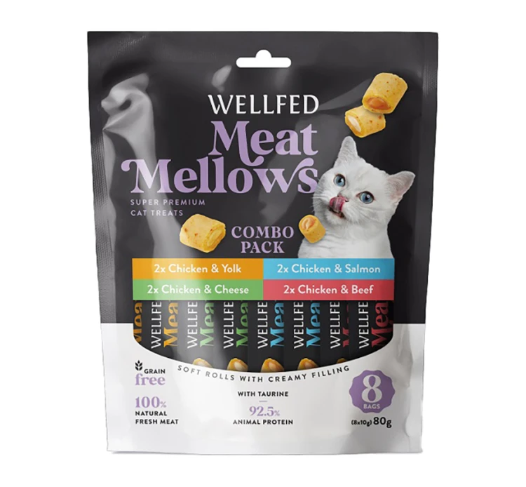 Wellfed Meat Mellows Mix Tastes 80gr 3 Wellfed Meat Mellows Mix Tastes 80gr