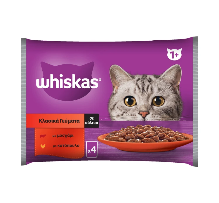 Whiskas Core Επιλεγμένο Κρέας σε Σάλτσα 4x85gr 3 Whiskas Core Επιλεγμένο Κρέας σε Σάλτσα 4x85gr