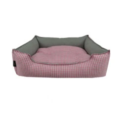 Woofmoda Κρεβάτι Σκύλου - Γάτας Καναπές Καρό Ροζ