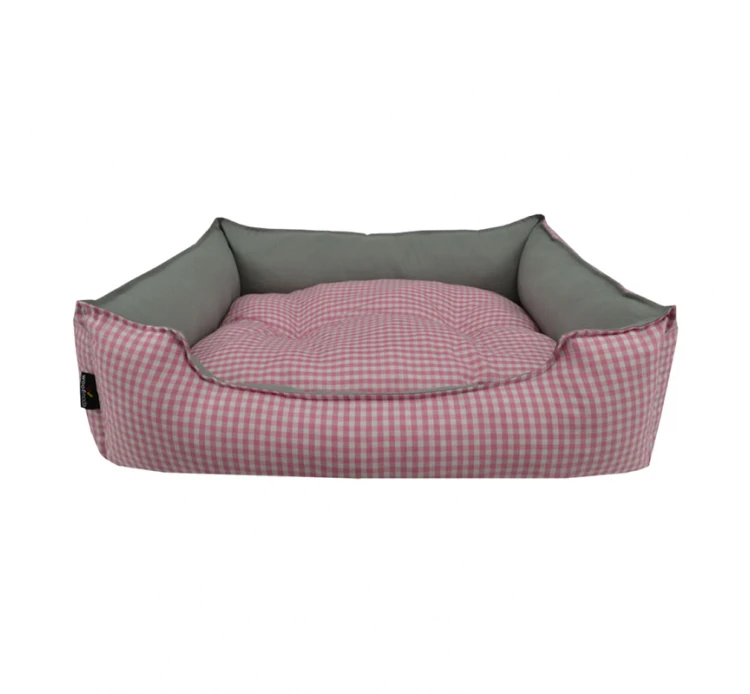 Woofmoda Κρεβάτι Σκύλου - Γάτας Καναπές Καρό Ροζ 3 Woofmoda Κρεβάτι Σκύλου - Γάτας Καναπές Καρό Ροζ